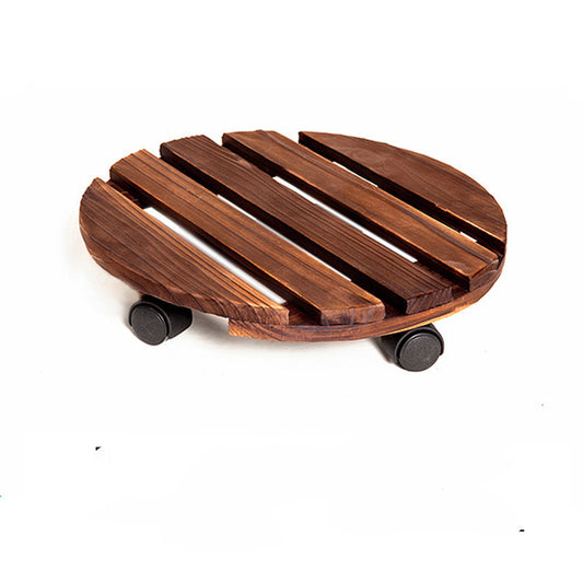 Base Giratoria Universal para Macetas de Madera Carbonizada - Image 2