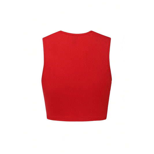 Musculosa Deportiva Personalizada Roja con Impresión Digital - Image 2