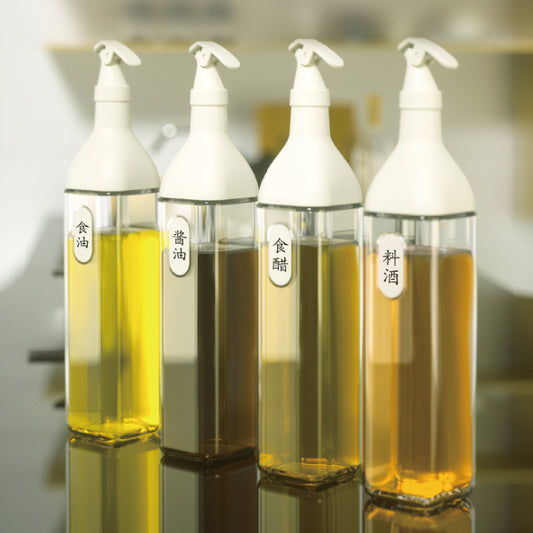 Botella Dispensadora de Aceite y Condimentos Cuadrada con Etiqueta - Image 2
