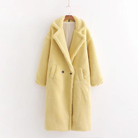 Abrigo Largo Térmico de Peluche Artificial para Mujer - Manga Larga Acolchado - Image 2