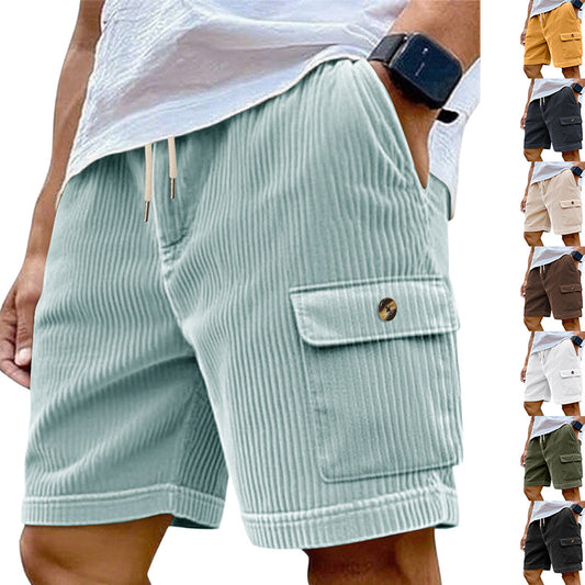Shorts de Pana para Hombre con Múltiples Bolsillos - Image 2