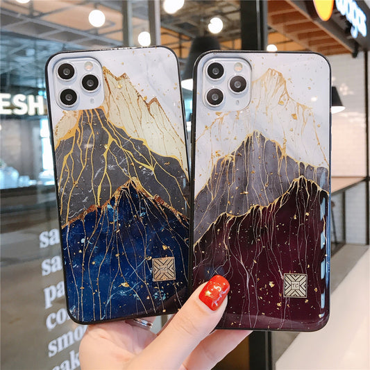 Funda Smartphone Montaña con Efecto Oro y Resina Epoxi - Image 2