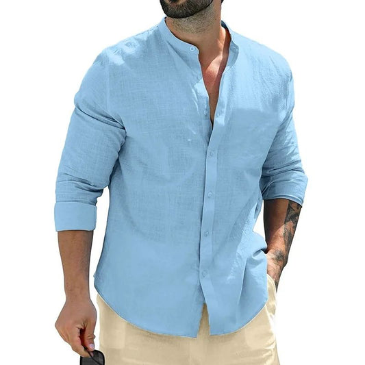Camisas de Algodón para Hombre Manga Larga Estilo Ejecutivo Otoño - Image 2