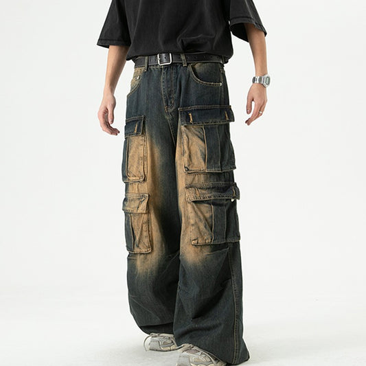 Jeans Retro Americano Desteñido con Estilo Uniforme - Image 2