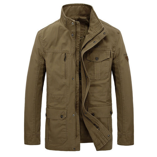 Chaqueta Casual Hombre Cuello Mao Bolsillos Múltiples - Image 2