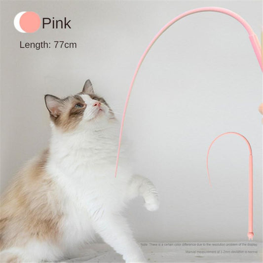 Juguete Interactivo para Gatos - Vara Teaser con Cola de Ratón Silicona - Image 2
