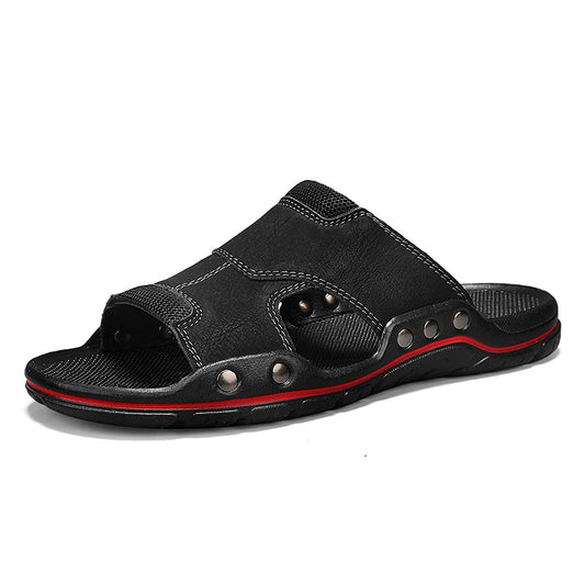 Sandalias Hombre Cuero Genuino Antideslizantes - Chanclas Outdoor Cómodas - Image 2