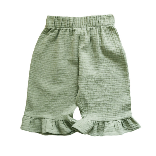 Shorts de Algodón con Volantes para Niñas - Versátiles y Cómodos - Image 2