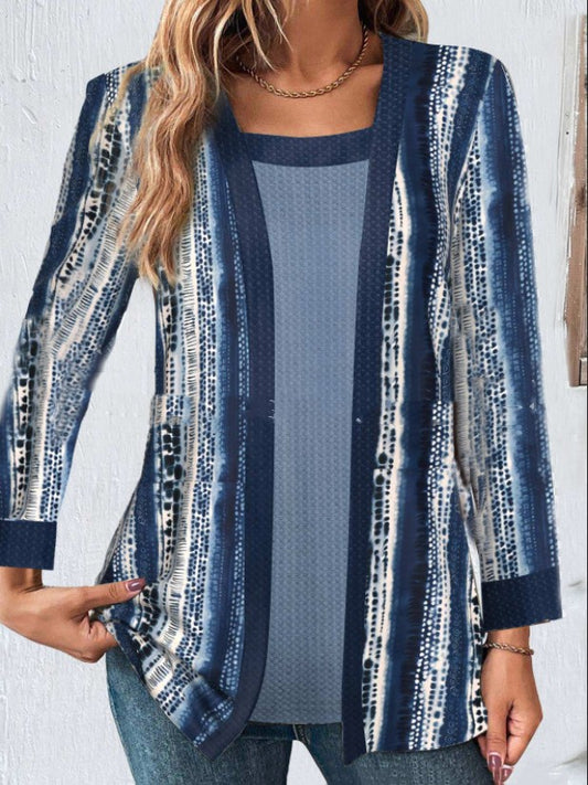 Cardigan de Lino y Algodón con Mangas Caladas y Cierre Invisible - Image 2