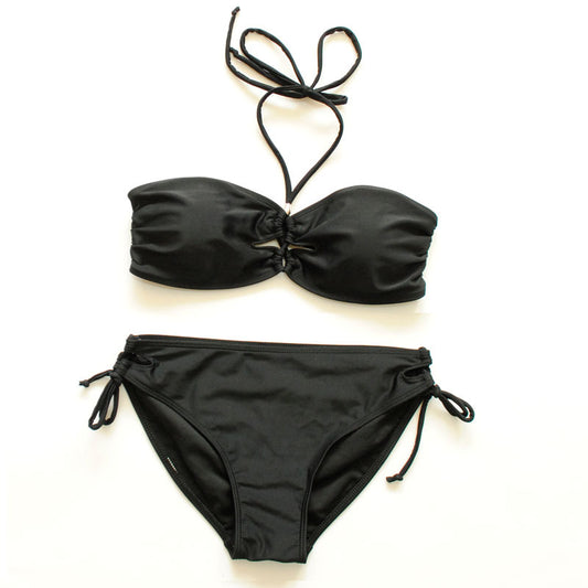 Bikini de Tres Puntos Estilo Europeo con Realce para Busto Pequeño - Image 2