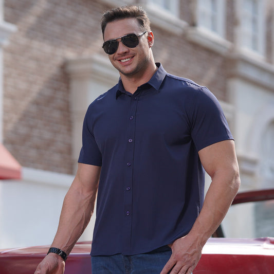Camisa Manga Corta Transpirable Talla Grande para Hombre Verano - Image 2