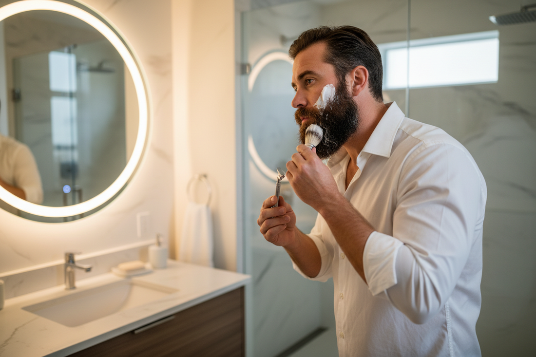 La barba no es moda, es herencia: El ritual del afeitado clásico que todo hombre maduro debe dominar