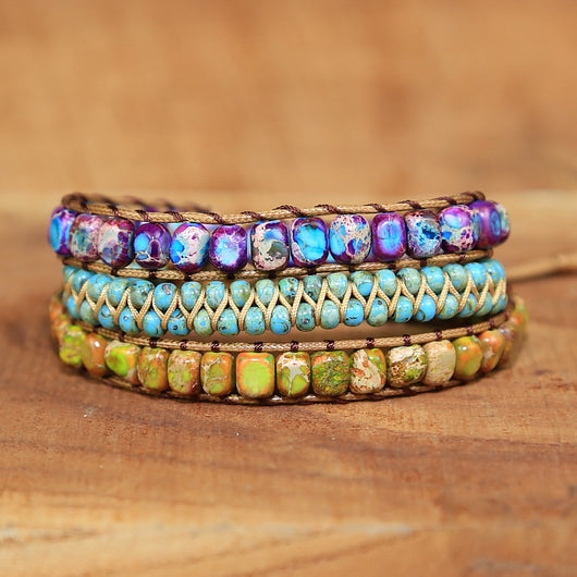 Pulsera Multicapa Retro Imperial de Pino para Hombre y Mujer - Image 8