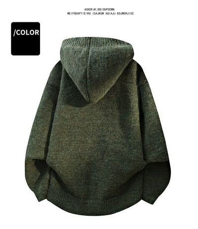 Cardigan Tejido Holgado con Capucha para Hombre - Image 17