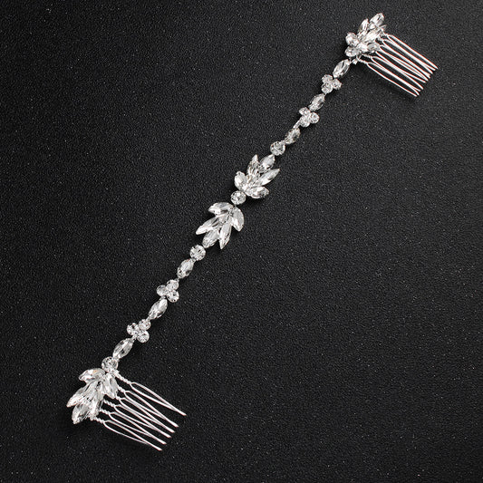 Peineta para Moño con Flores de Cristal - Accesorio Elegante para el Cabello - Image 2