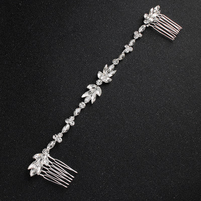 Peineta para Moño con Flores de Cristal - Accesorio Elegante para el Cabello - Image 2