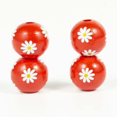 Pulsera Artesanal de Cuentas de Madera Margaritas Coloridas con Cuerda de Cáñamo - Image 11