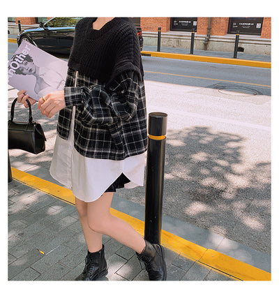 Suéter Tejido con Efecto Capas - Diseño Moderno de Dos Piezas - Image 13