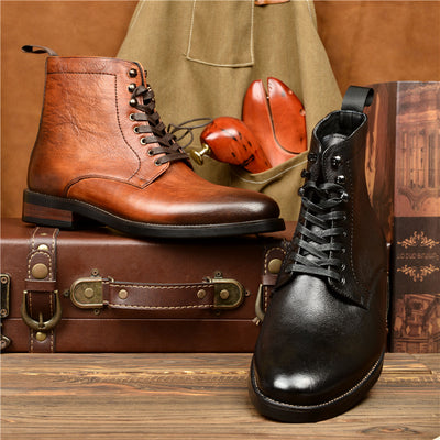 Botas Altas de Cuero Genuino para Hombre - Comodidad y Estilo - Image 3