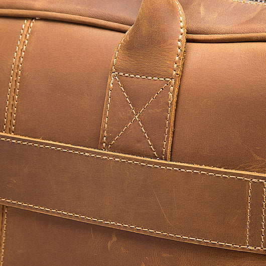 Bolso de Cuero Vintage Crazy Horse para Hombre - Image 9