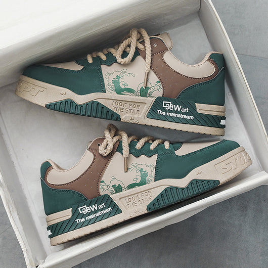 Zapatos Deportivos Casuales de Cuero con Plataforma Elevadora para Hombre - Image 6