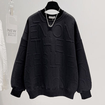 Remera Oversized con Letras 3D - Manga Larga Unisex - Image 3