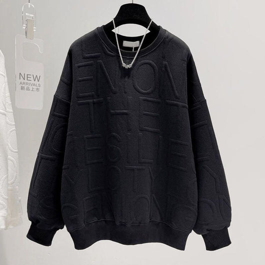 Remera Oversized con Letras 3D - Manga Larga Unisex - Image 3