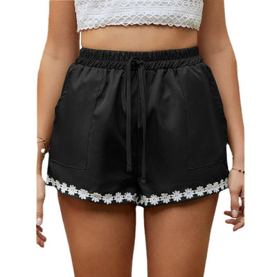 Shorts de Encaje Sueltos con Cintura Elástica para Mujer - Image 7