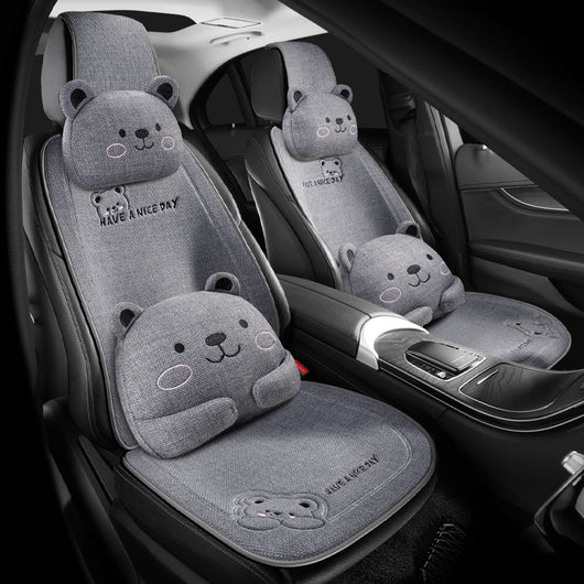 Cojín de Asiento Universal para Auto - Diseño Cartoon Cálido para Todas las Estaciones - Image 3