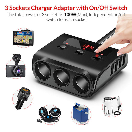 Cargador Vehicular 4 Puertos USB de Alta Potencia con Encendedor - Image 7