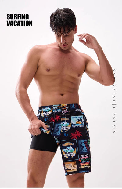 Shorts de Playa para Parejas con Estampado Digital de Secado Rápido - Image 16