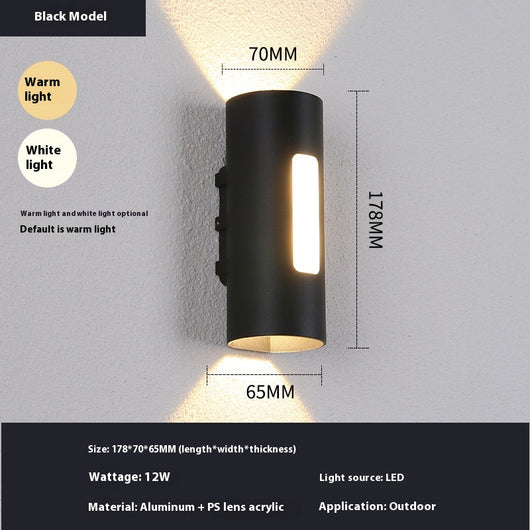 Lámpara LED Exterior Doble Cabezal con Luz Ascendente y Descendente - Image 6