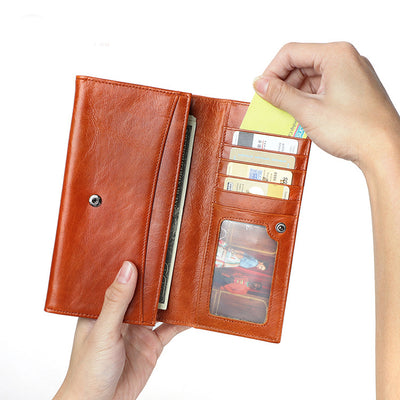 Billetera Larga de Cuero Genuino para Mujer - Diseño Minimalista - Image 6