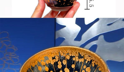 Taza de Té Jian Zhan con Gotas de Oro - Cerámica Artesanal Dorada - Image 16