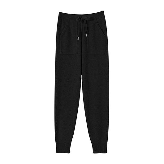 Pantalones de Punto Otoño-Invierno para Mujer, Cintura Alta Drapeado Elegante Efecto Adelgazante - Image 8
