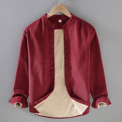 Chaqueta de Corduroy Grueso Forrada en Franela con Cuello Alto - Image 5