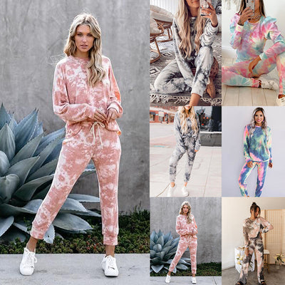 Sudadera Estampado Tie-Dye Cuello Redondo Manga Larga