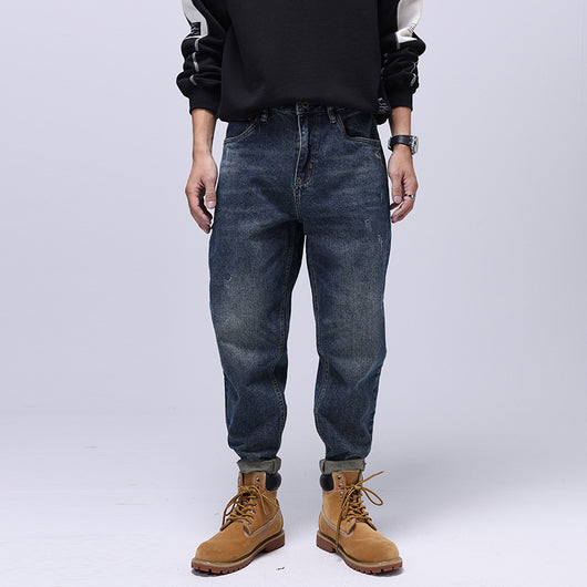 Pantalones Holgados Elásticos Estilo Casual Americano Retro - Image 13
