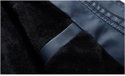 Chaqueta de Cuero Cropped con Forro Polar para Hombre - Estilo Béisbol - Image 35