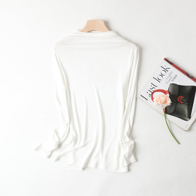 Blusa de Seda para Mujer - Prenda Base Elegante - Image 2