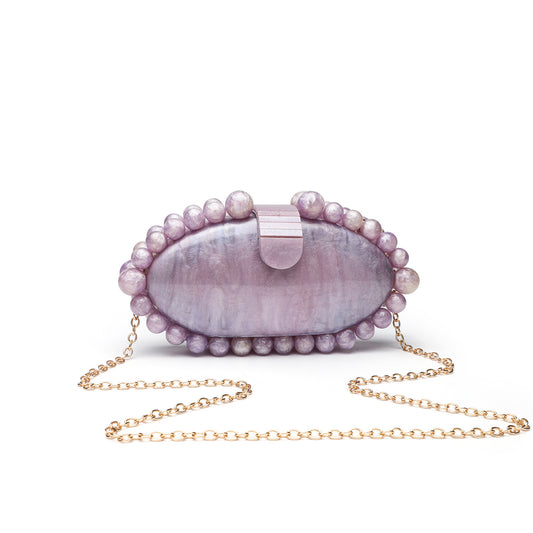 Bolso Minimalista de Perlas en Acrílico