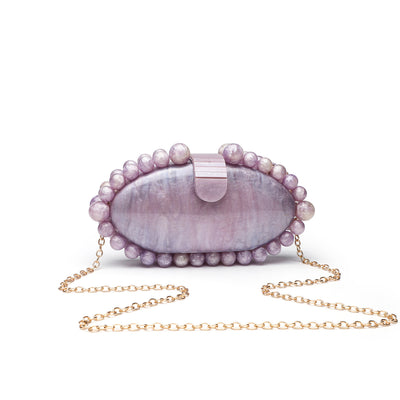 Bolso Minimalista de Perlas en Acrílico