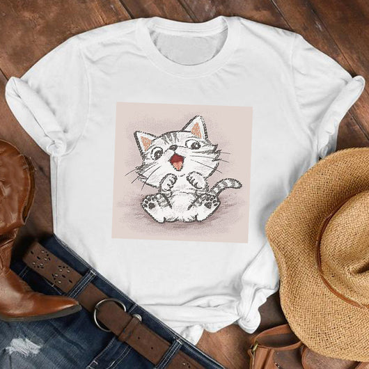 Playera Unisex Estampado Patitas de Gato - Diseño Trendy para Hombre y Mujer - Image 5