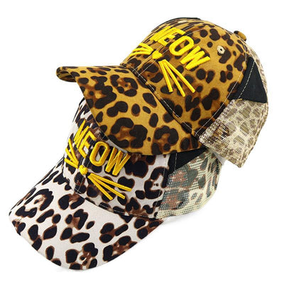 Gorra de Béisbol Infantil Estampado Leopardo con Bordado de Gato - Image 2