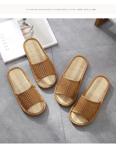 Pantuflas de Pareja con Suela Suave y Diseño en Fibra Natural - Image 29