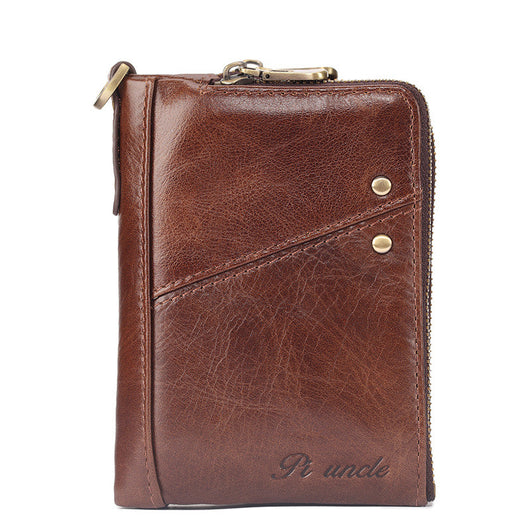 Billetera Corta de Cuero con Cierre para Hombre - Image 10