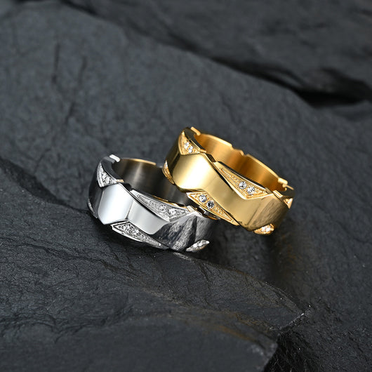 Anillos de Pareja para Compromiso y Matrimonio - Diseño Hipster Moderno - Image 6