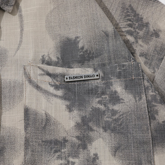 Camisa Casual de Camuflaje Manga Corta para Hombre - Image 5