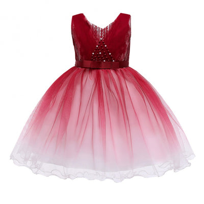 Vestido Azul Elegante para Niñas - Diseño Floral Cuello en V - Image 12