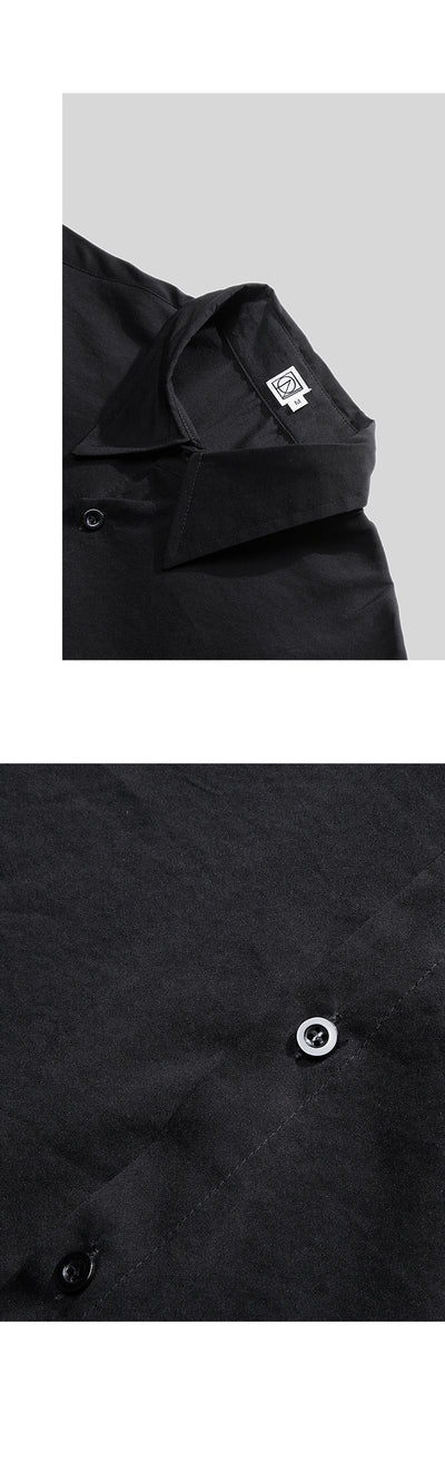 Camisa Suelta Cuello Cuadrado Manga Corta para Hombre - Image 7